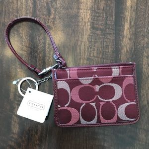 Coach card holder keychain/wristlet